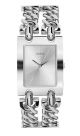 Guess Analog Stainless Steel watch with Stainless Steel band in Ladies Silver For Her with a 39MM case diameter and model number U1117L1
